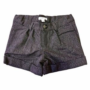 New Pumpkin Patch Girls Black Herringbone Pleated Shorts Size 9Y